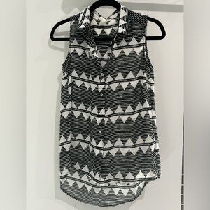 Printed button down shirt